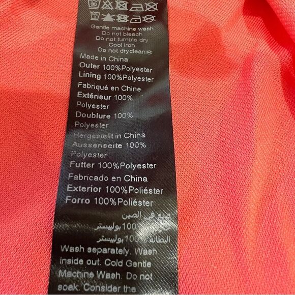 City Chic Renee Ruffle Tiered Maxi Dress Smocked Waist Calypso Coral Plus 14 NEW - Picture 15 of 15